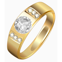 卡通金戒指素材