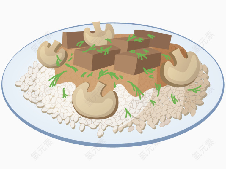 卡通食物俄式炒牛肉