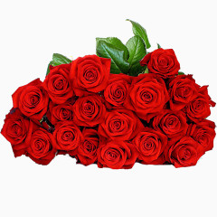 七夕情人节浪漫红色玫瑰花束素材PNG