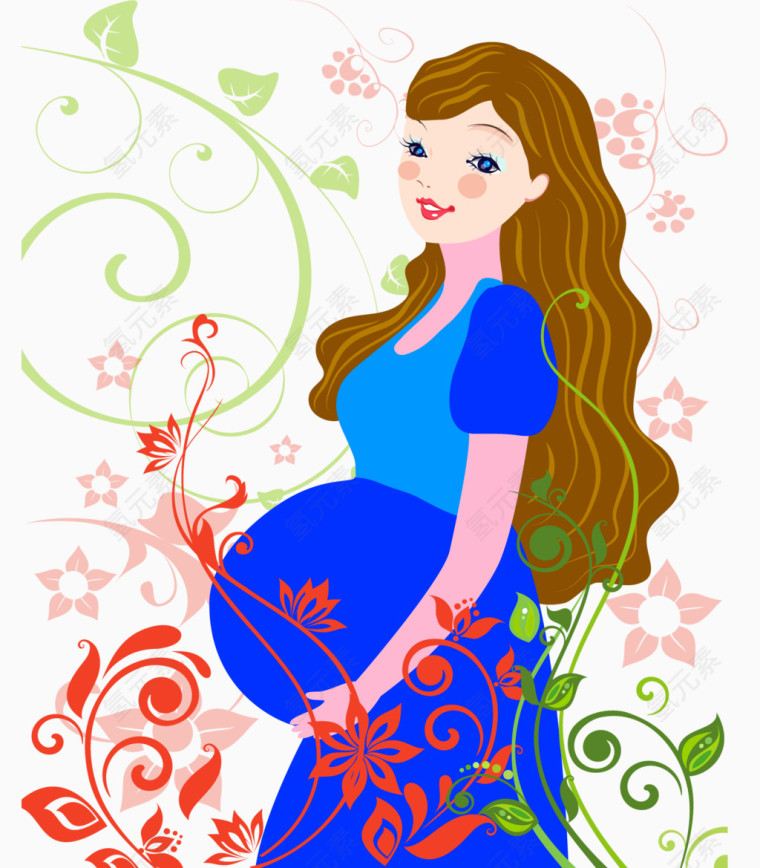 孕妇花纹