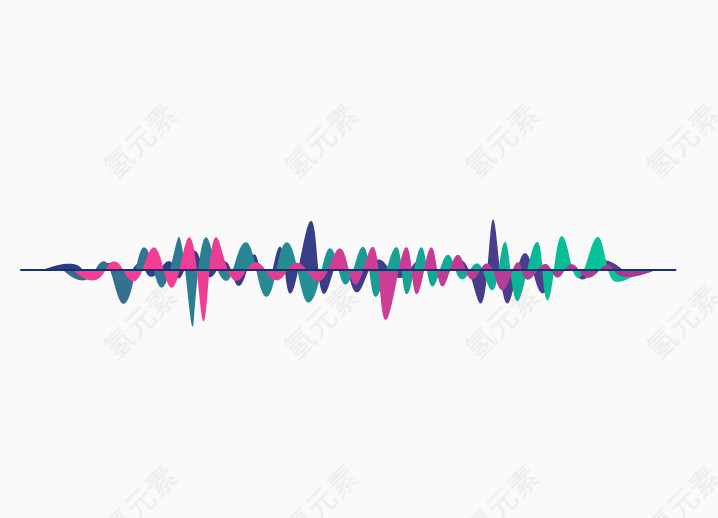 抽象声波音符素材