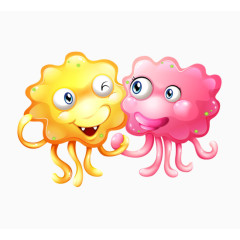 卡通的怪物情侣