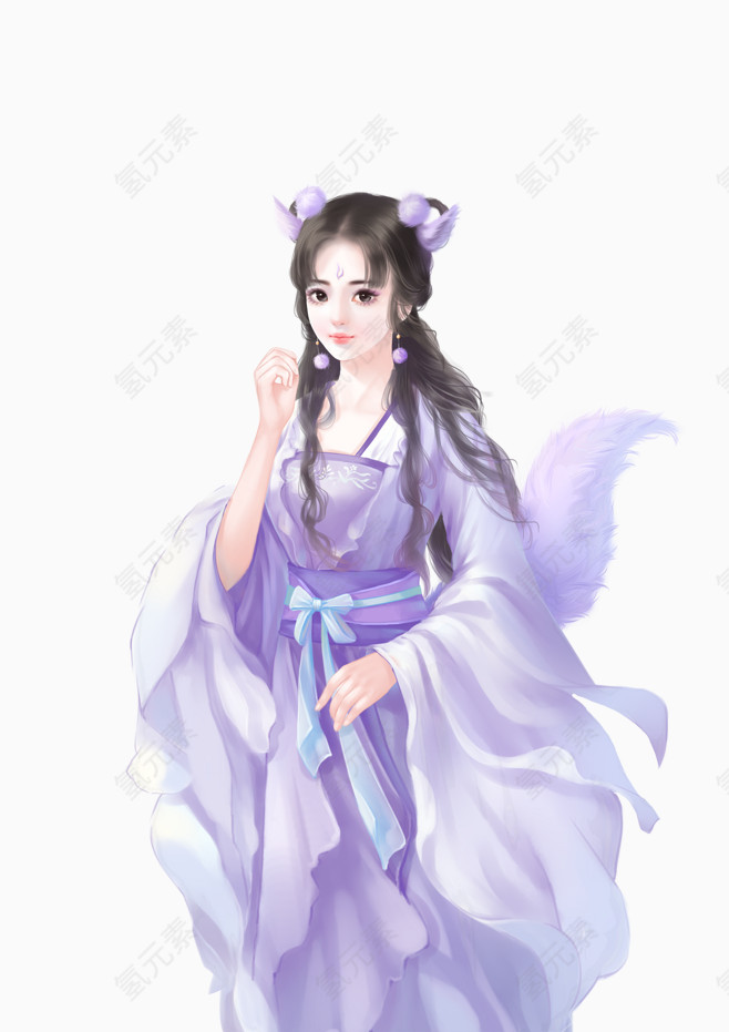 卡通小狐仙女孩