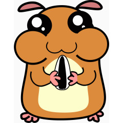 吃瓜子的卡通动物