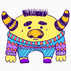 卡通小怪物素材