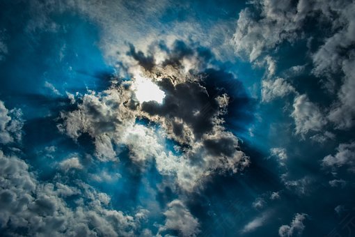 云,天空,天堂,天气,自然,光,阳光,新光,cloudscape的,气