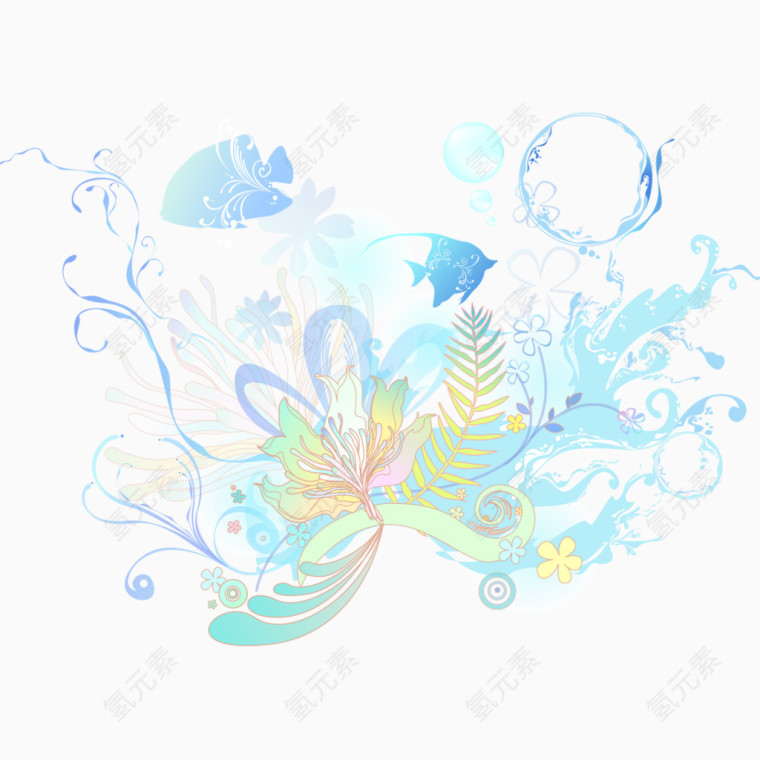 炫彩花纹背景图片