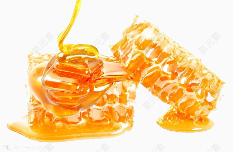 金黄色蜂窝蜂蜜