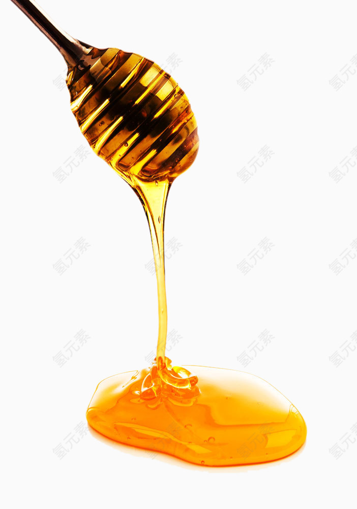 创意搅棒上滴落的蜂蜜
