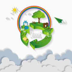 矢量绿色环保创意图