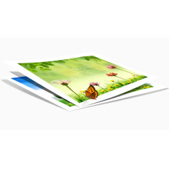 春天风景明信片免抠素材