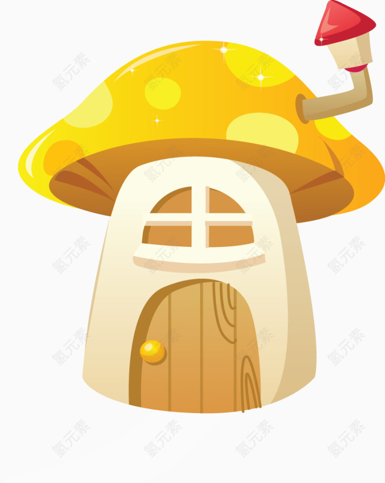 卡通蘑菇房子