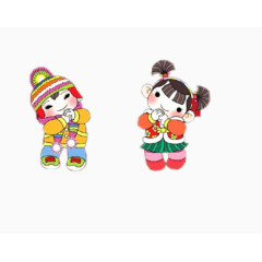 小女孩恭祝节日快乐春节插图