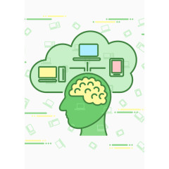 矢量创意思维图