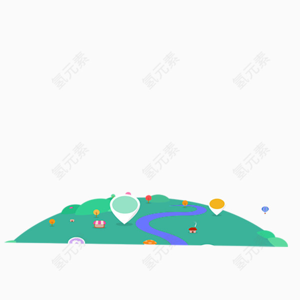 卡通地球装饰