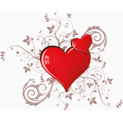 漂亮喜庆心形花边