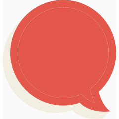 矢量彩色纸质语言气泡红色圆形语言气泡