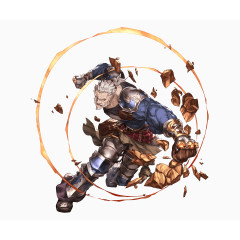 游戏人物动作击碎石头