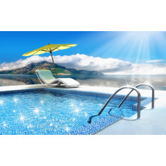 美丽游泳池景色