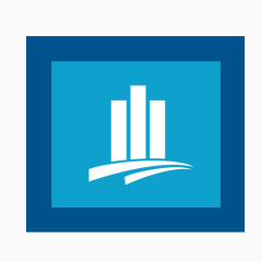 蓝色个性房地产公司logo设计矢量图