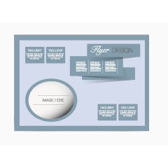 简约商务折页设计矢量素材