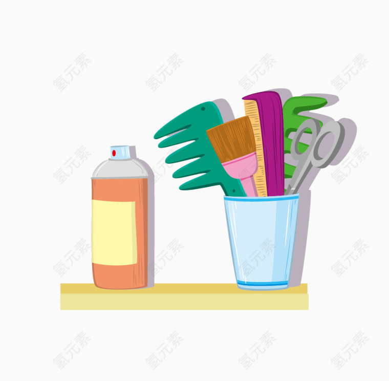矢量化妆用品