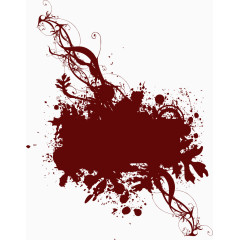 红色泼墨矢量纹理素材浪漫