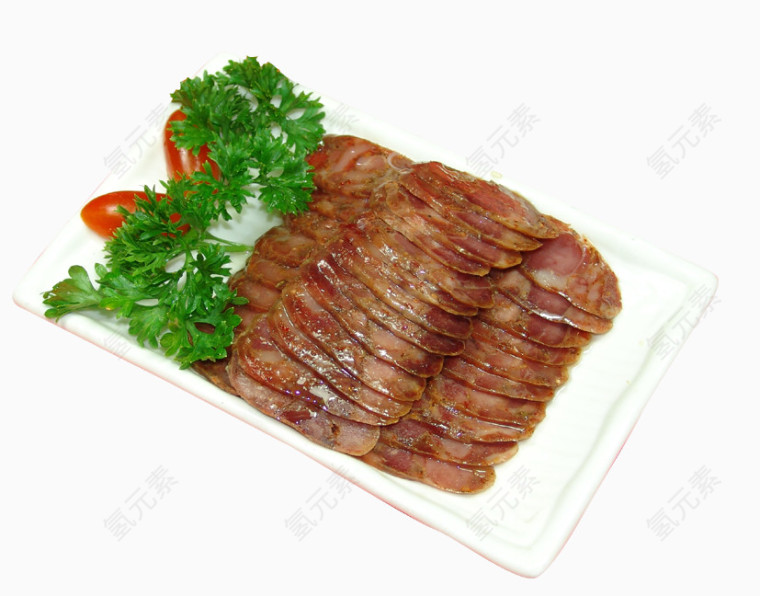 盘子里的川味香肠