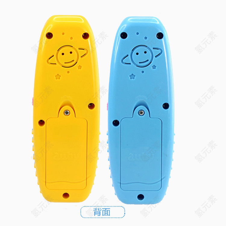 幼儿启智玩具音乐遥控黄蓝背面