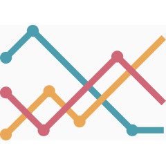 矢量创意设计数据折线标识图