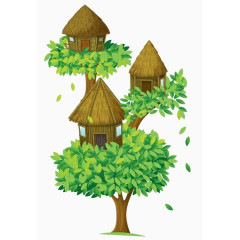 卡通树上的房子