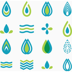 迷你水滴矢量素材