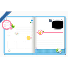 本子学习用品PNG矢量元素