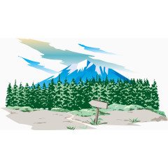 矢量原始森林素材