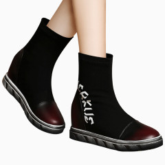 时尚内增高中筒靴