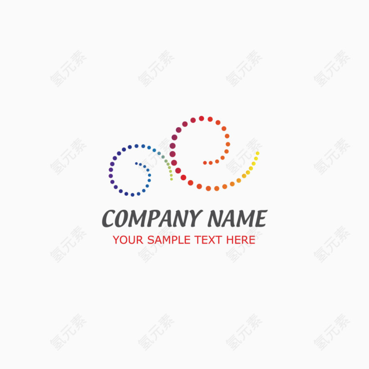 多彩LOGO形状矢量素材