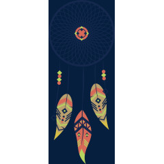 羽毛挂件矢量图