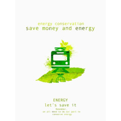 有质感的绿色火车元素