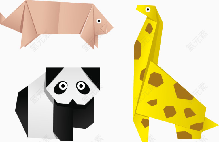 抽象卡通动物图案