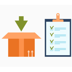 矢量物流快递包裹清单