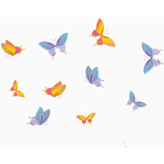 矢量漂亮彩色蝴蝶