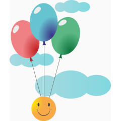 漂浮气球矢量图