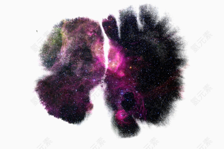 魔幻神秘水墨星空