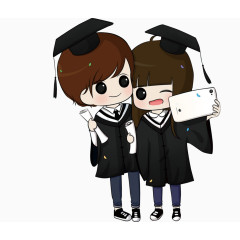 毕业季自拍人物