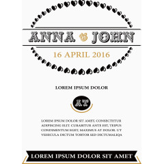 矢量婚礼邀请函封面