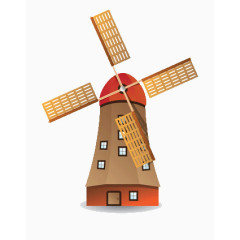 一幢带风车的房子