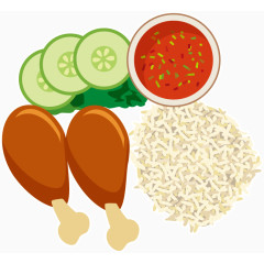 鸡腿食物海报矢量素材