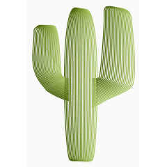 矢量手绘绿色仙人掌