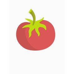 矢量红色蔬菜西红柿一枚