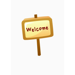 欢迎指示牌指示板标识